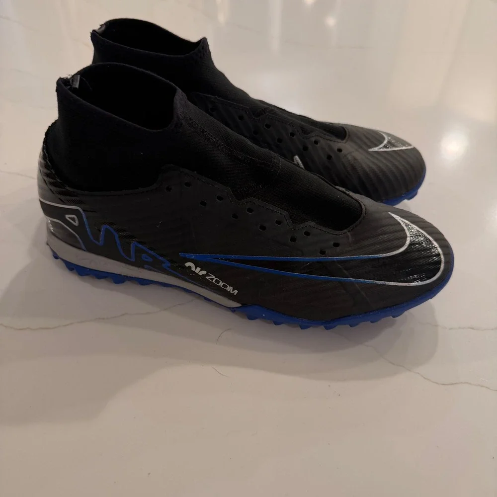 Nike Zoom‎ Mercurial Superfly 9 Academy TF Black Blue DJ5629-040 Mens 6