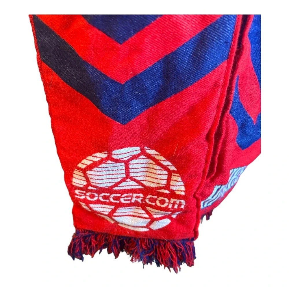 Ruffneck Soccer Hi-Wire Brewing Scarf‎ Red Blue Soccer Fan Accessory