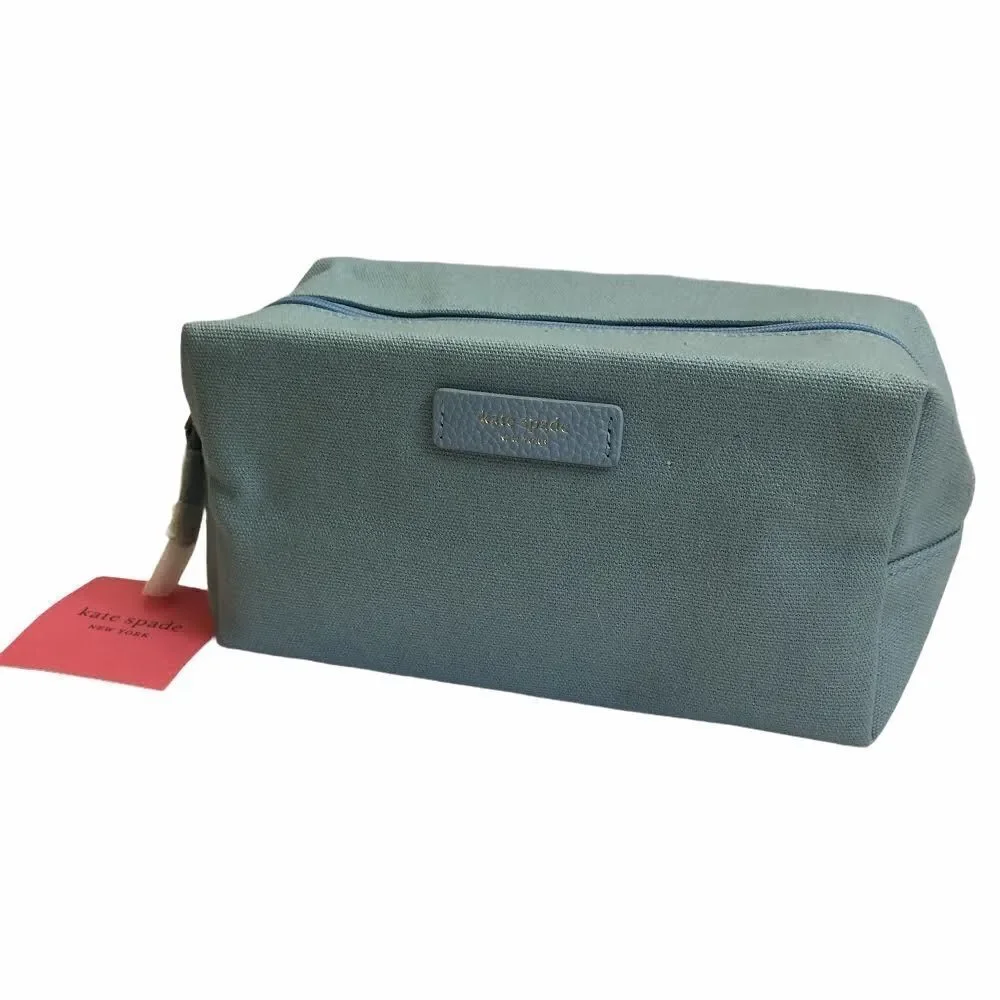 NWT Kate Spade Light Blue Cosmetic Bag in One Size