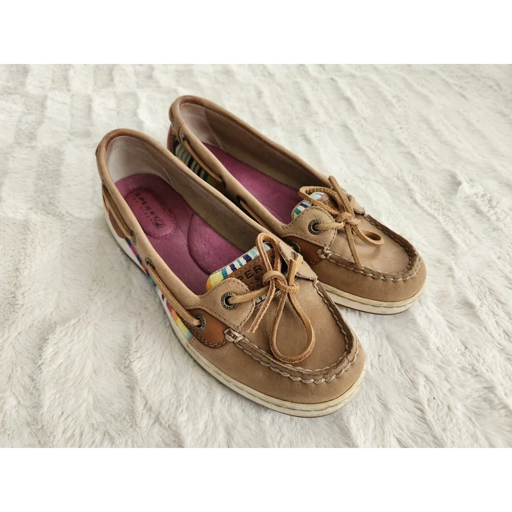 Sperry Top-Sider Vertical Color Stripes Boat Shoes Women's 6M‎ STS90025