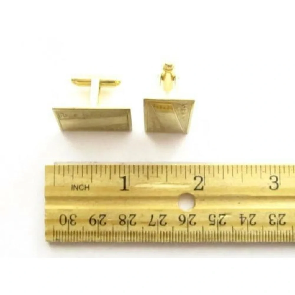 Quality‎ Vintage Blank Monogram Initials Gold Plated Star Design Cufflinks*E37
