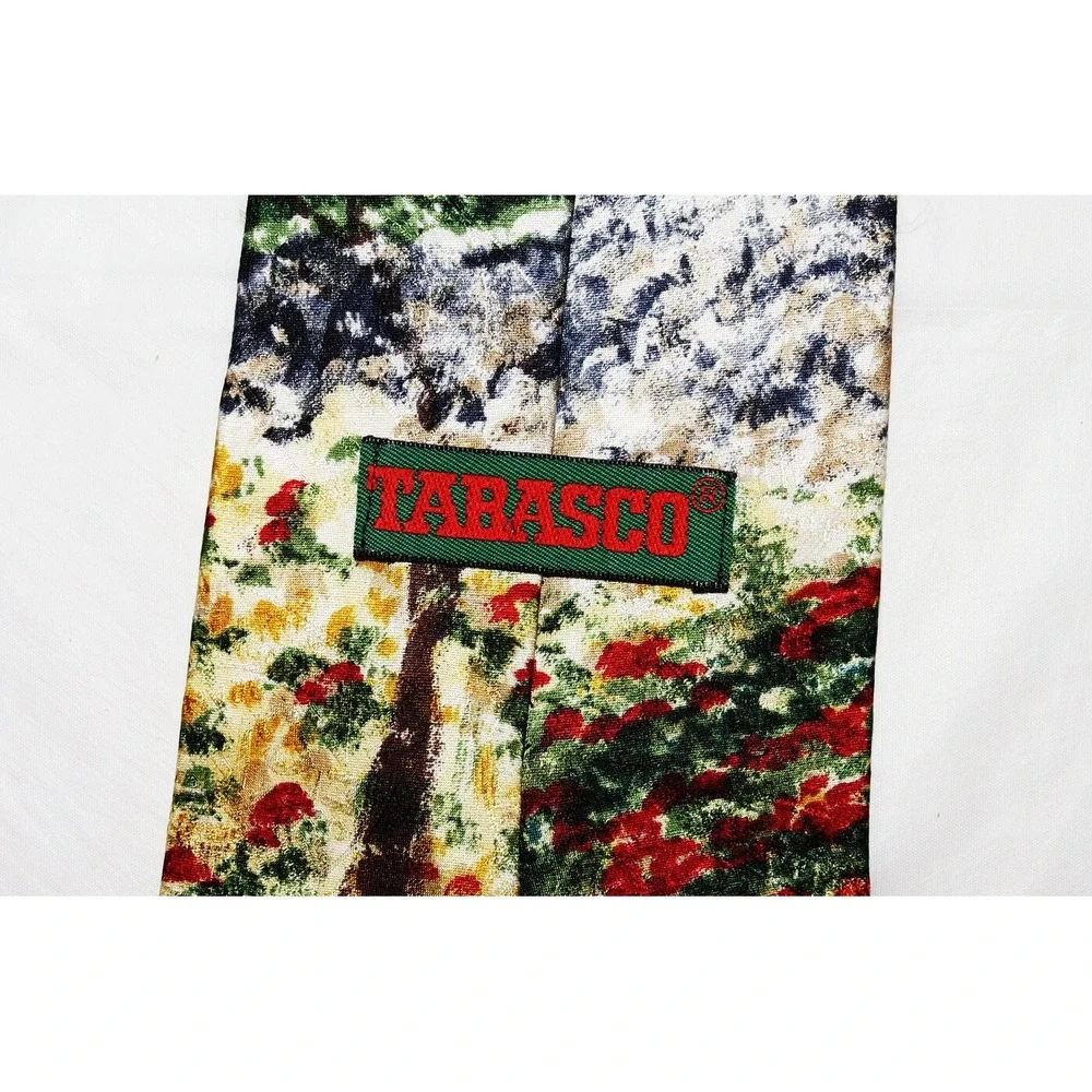 Tabasco‎ Men's Tabasco Sauce Abstract Print Silk Neck Tie