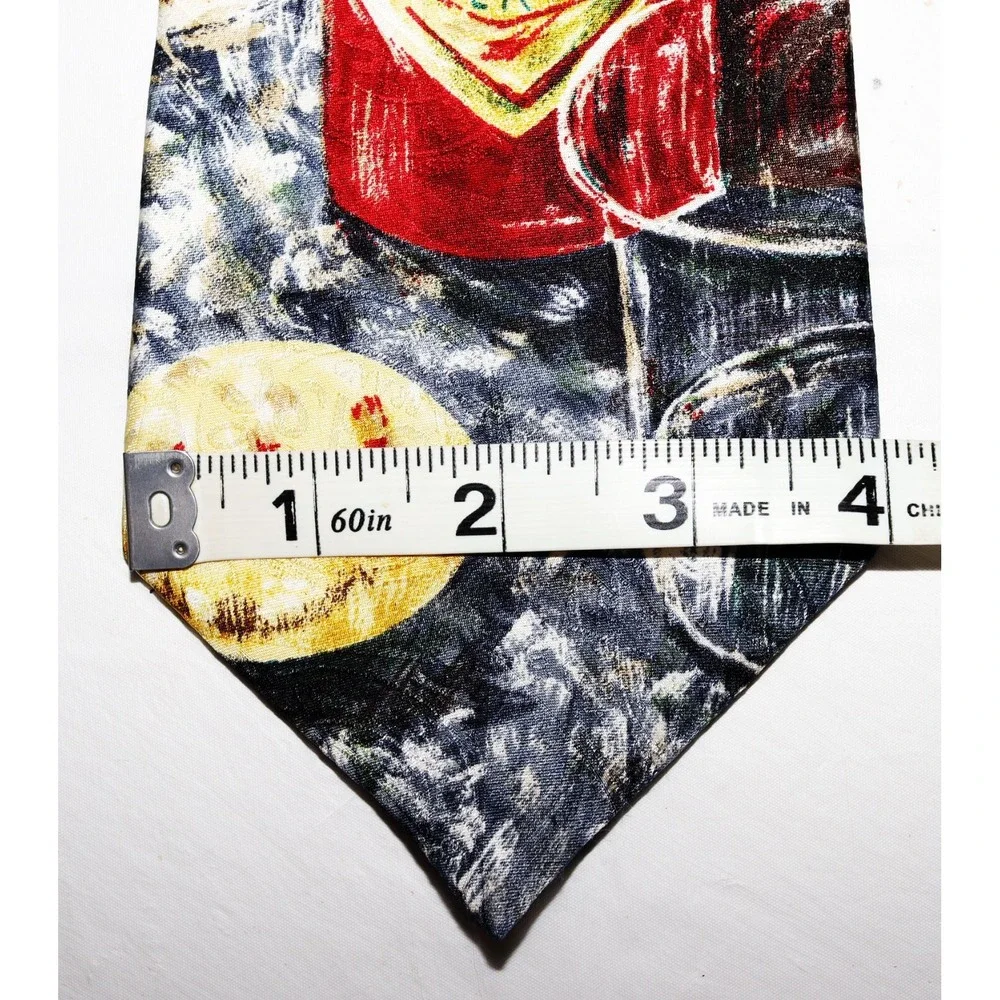 Tabasco‎ Men's Tabasco Sauce Abstract Print Silk Neck Tie