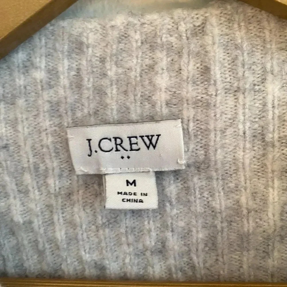 J. Crew Wool Blend Ribbed Sweater