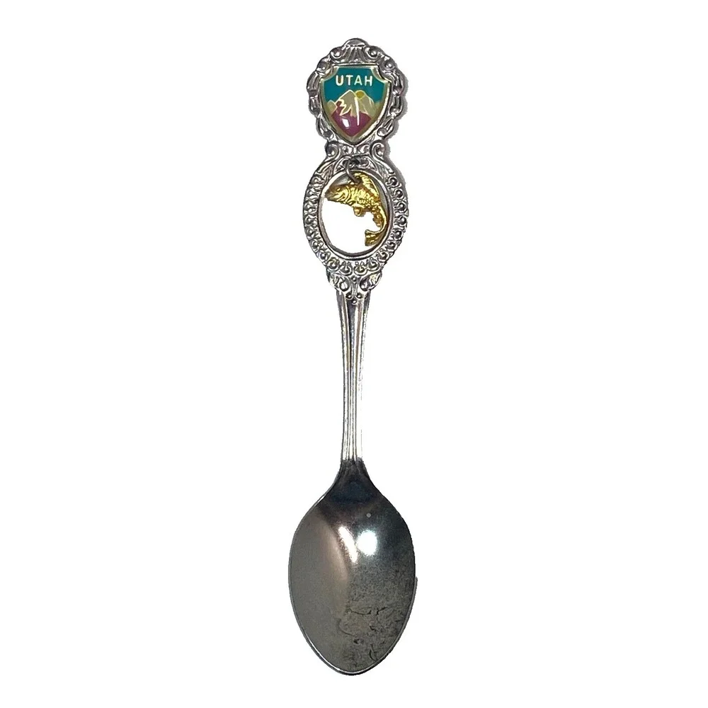 Utah Mountain Souvenir Spoon 4 5/8