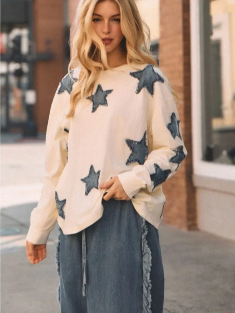 Sage + Fig cream crewneck