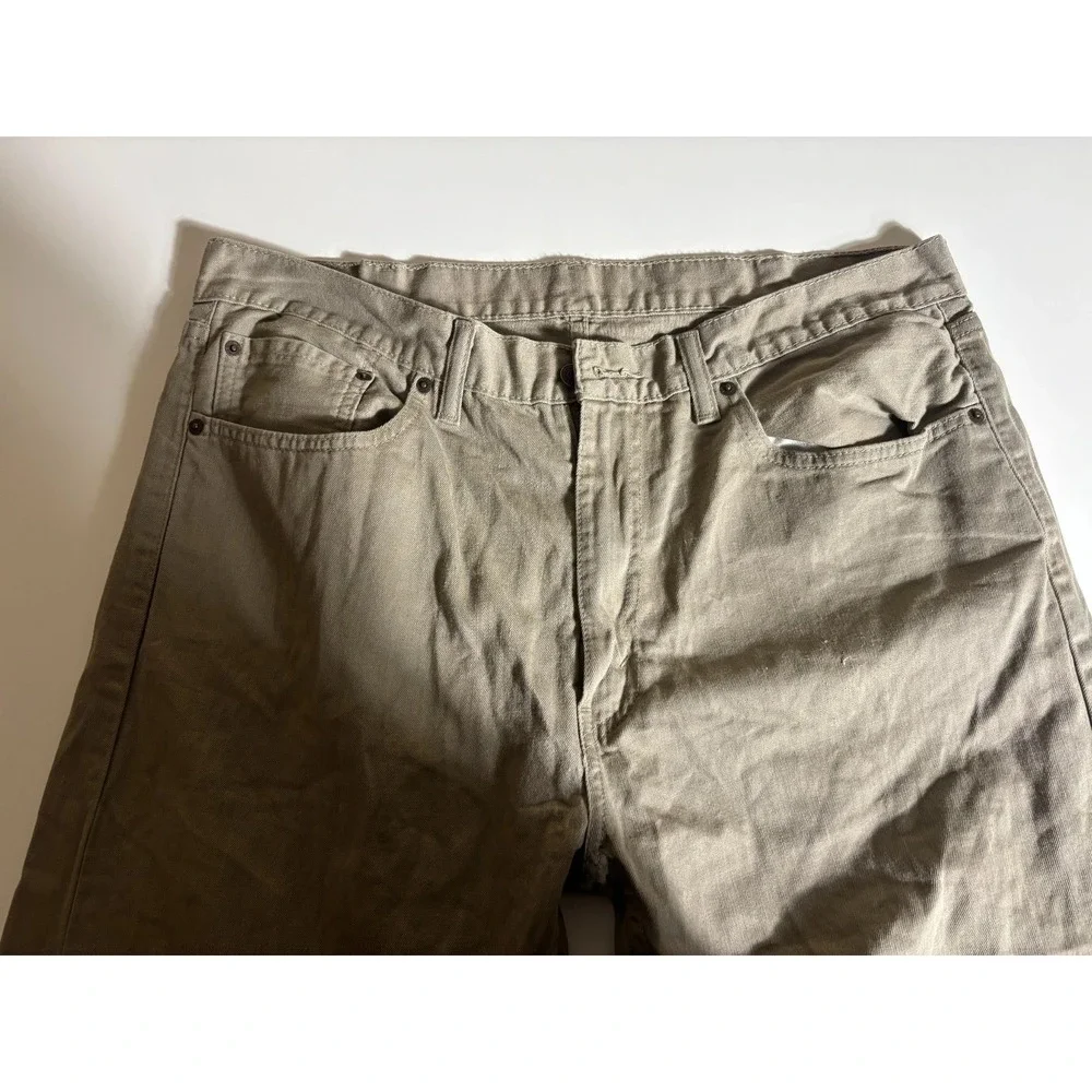 Levi's 505 Jeans Mens 38x34 Brown 5 Pockets Streetwear Flat Front Straight Leg