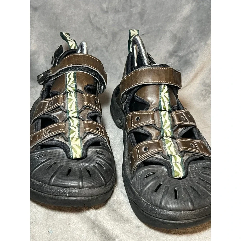 FootJoy Golf Sandals Shoes Mens 9M Brown Leather GreenJoys Spiked Sport