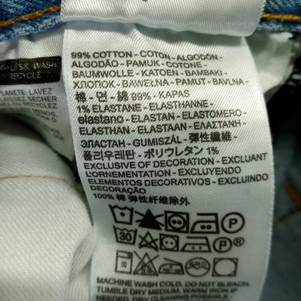 Levi's 501 Button Fly Light Wash Denim Jeans‎ Men's W30 L30