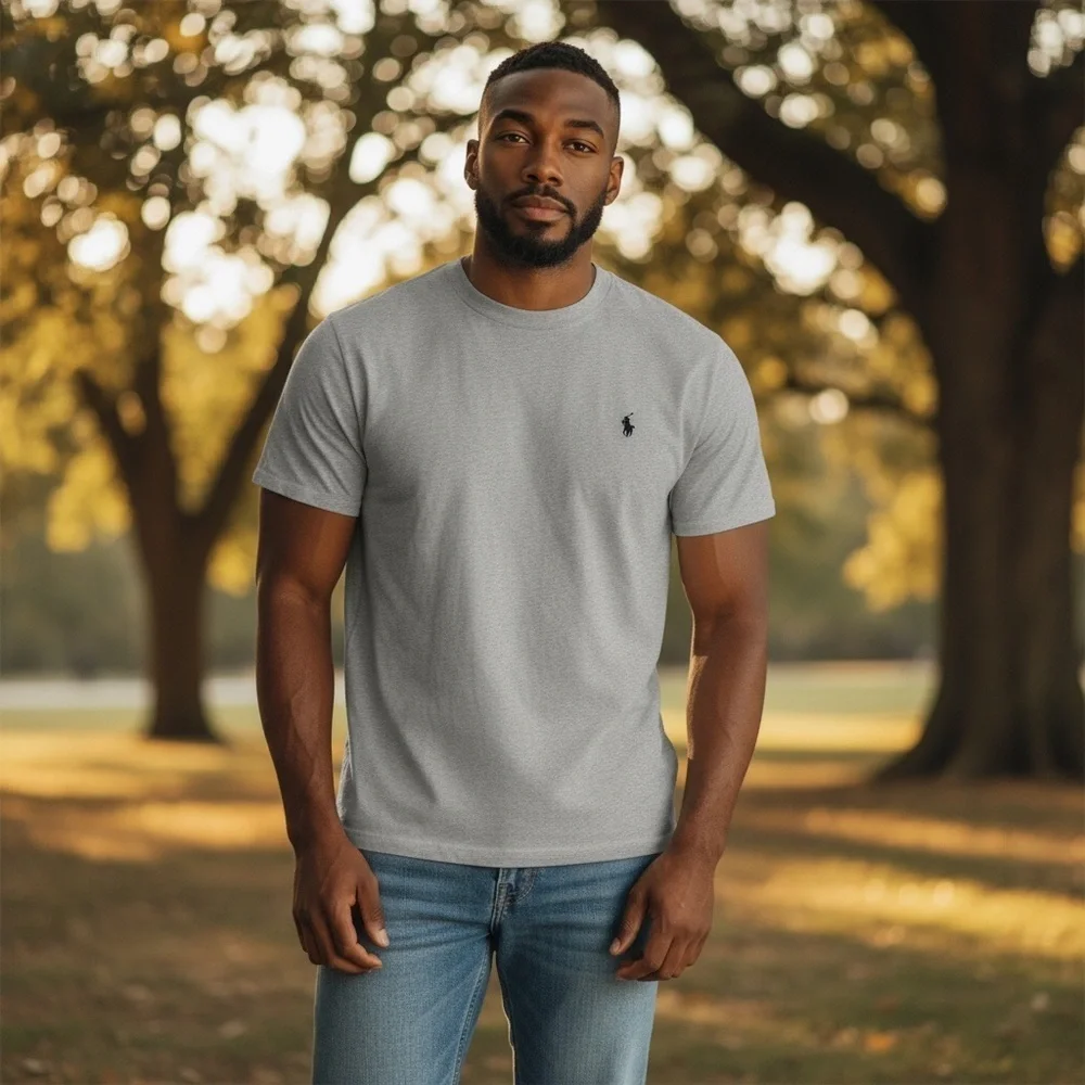 POLO RALPH LAUREN XXL Heathered Gray Short Sleeve Tee R $60