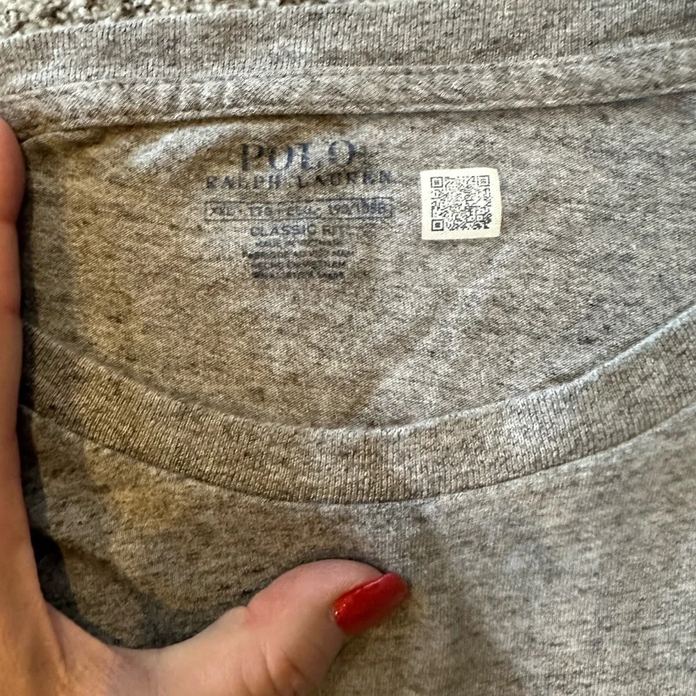 POLO RALPH LAUREN XXL Heathered Gray Short Sleeve Tee R $60