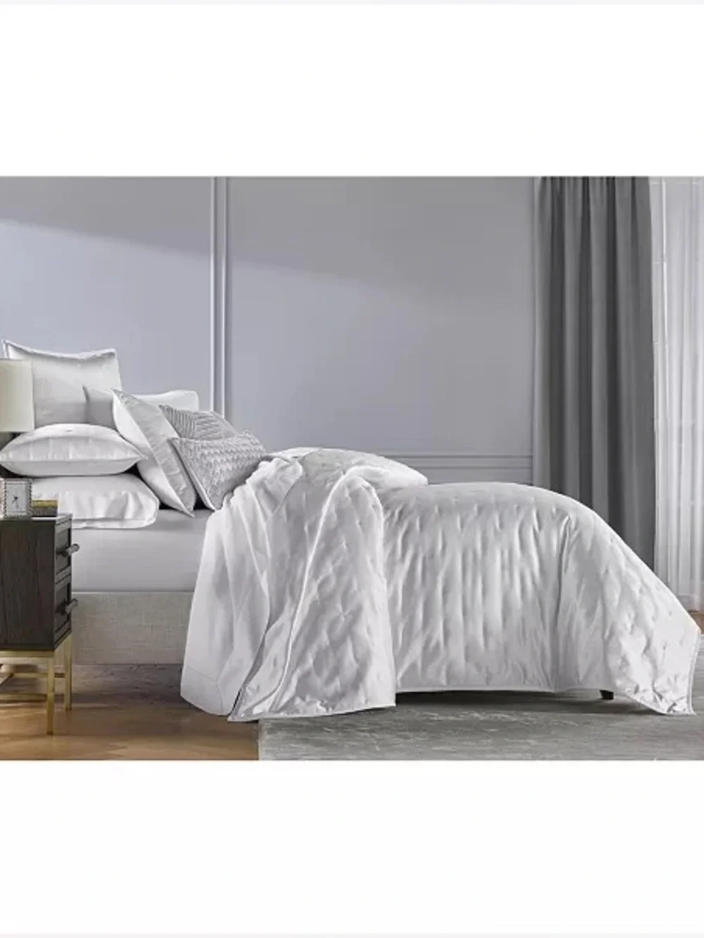 Hotel Collection Glint 5 Piece Quilted Coverlet & Pillow Shams Set
