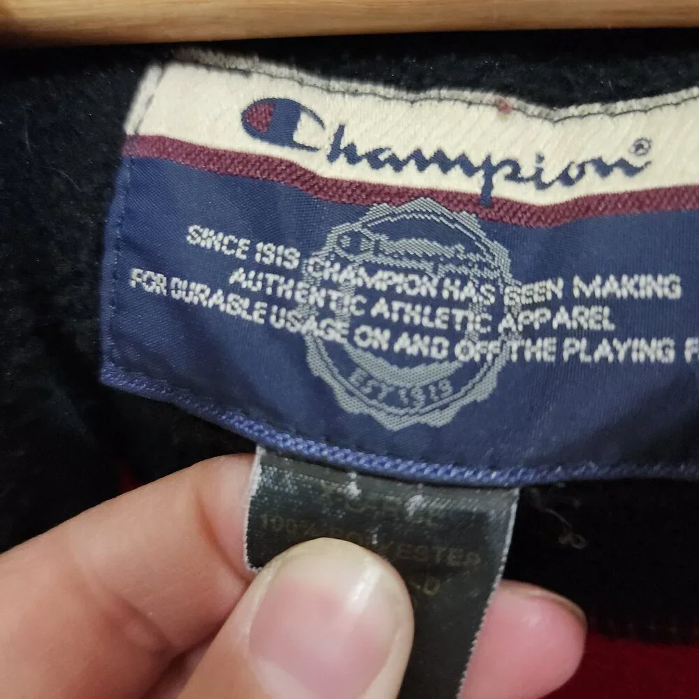 Vintage 90s Champion Red Fleece Vest Full Zip Pockets Mens Size XL Gorpcore