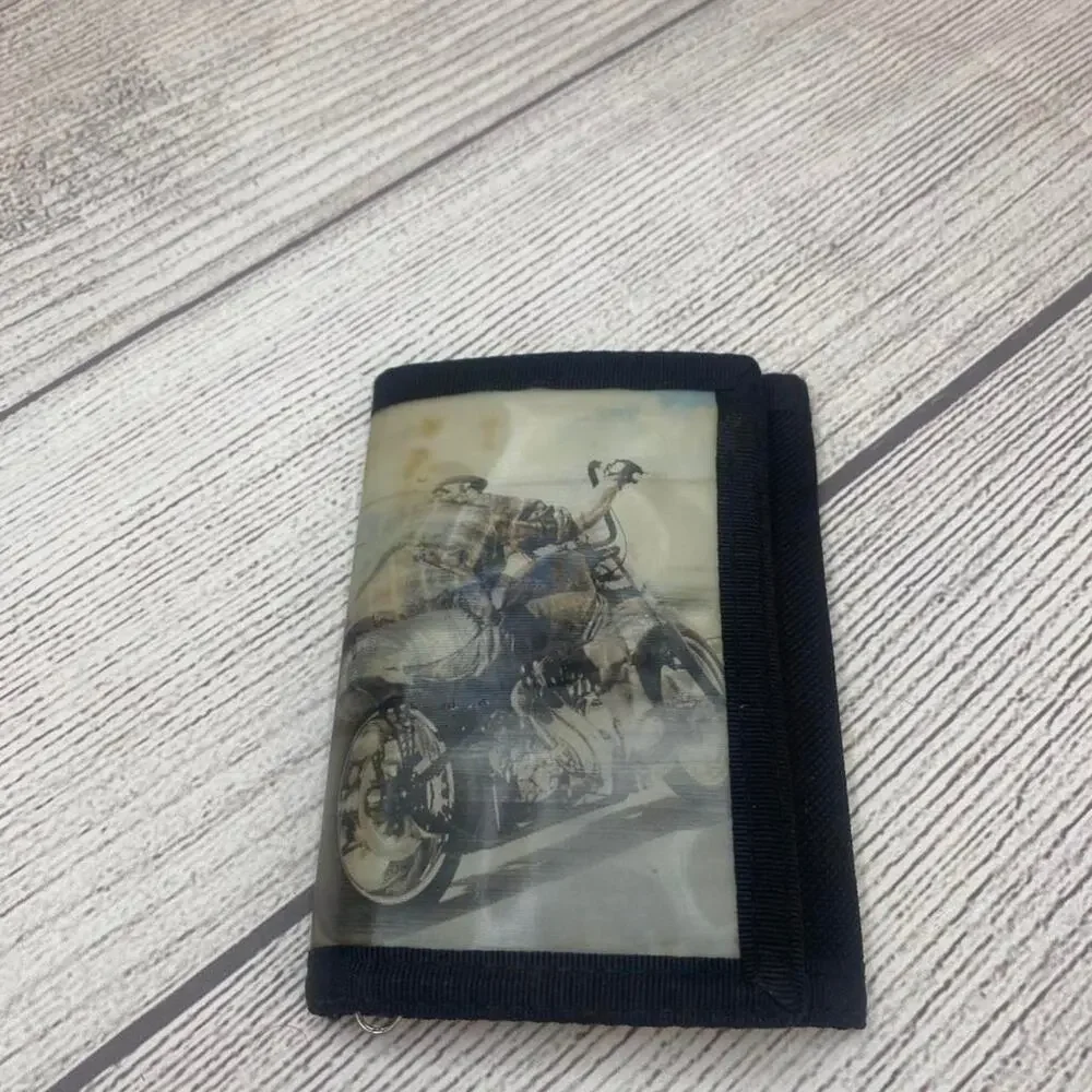 Vintage west coast choppers holographic trifold wallet Y2K