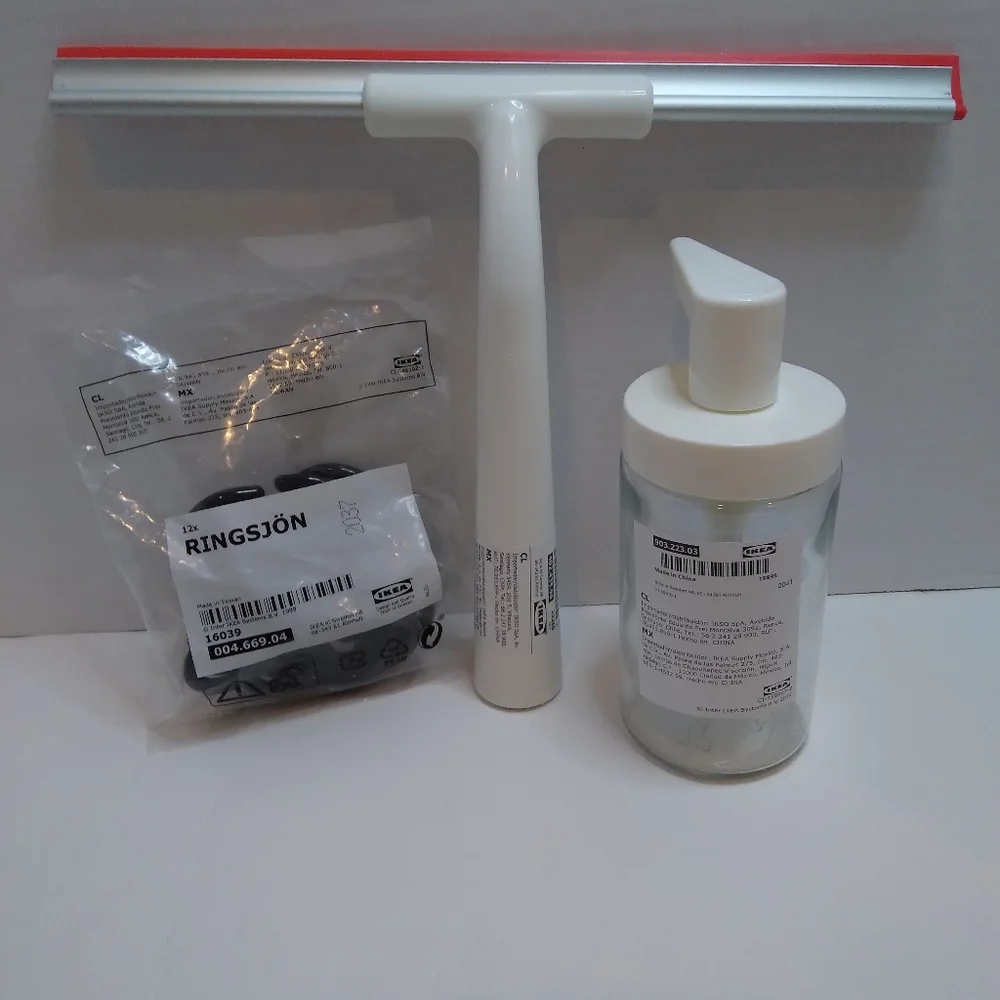 Ikea Lilnagen Shower squeegee Ringsjon curtain rings