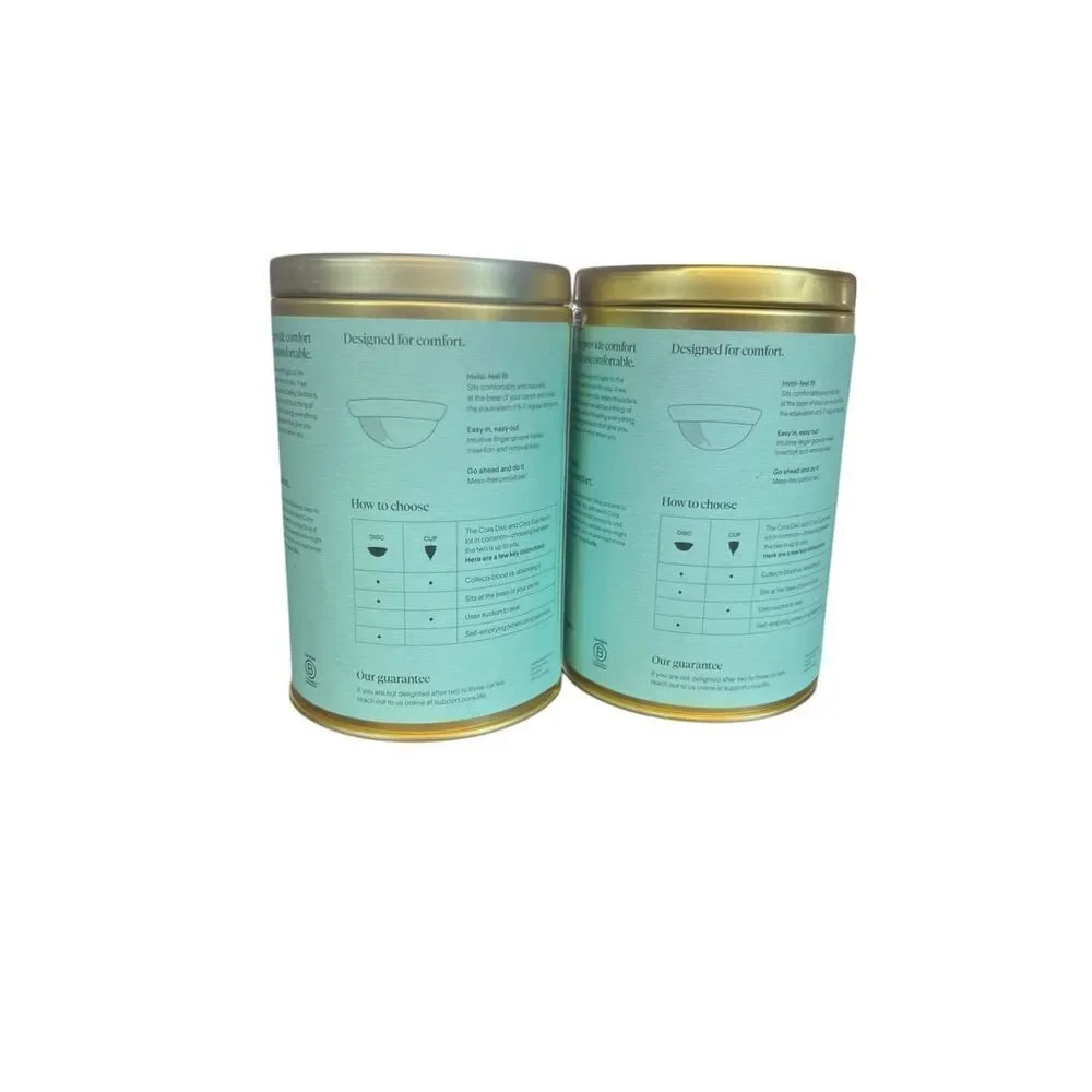 2-Cora Reusable Menstrual Perfect Fit Disc Period Cup - 1ct each