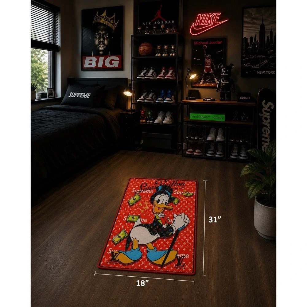 Designer  Style Accent Rug – Hype Wall Art or Floor Decor