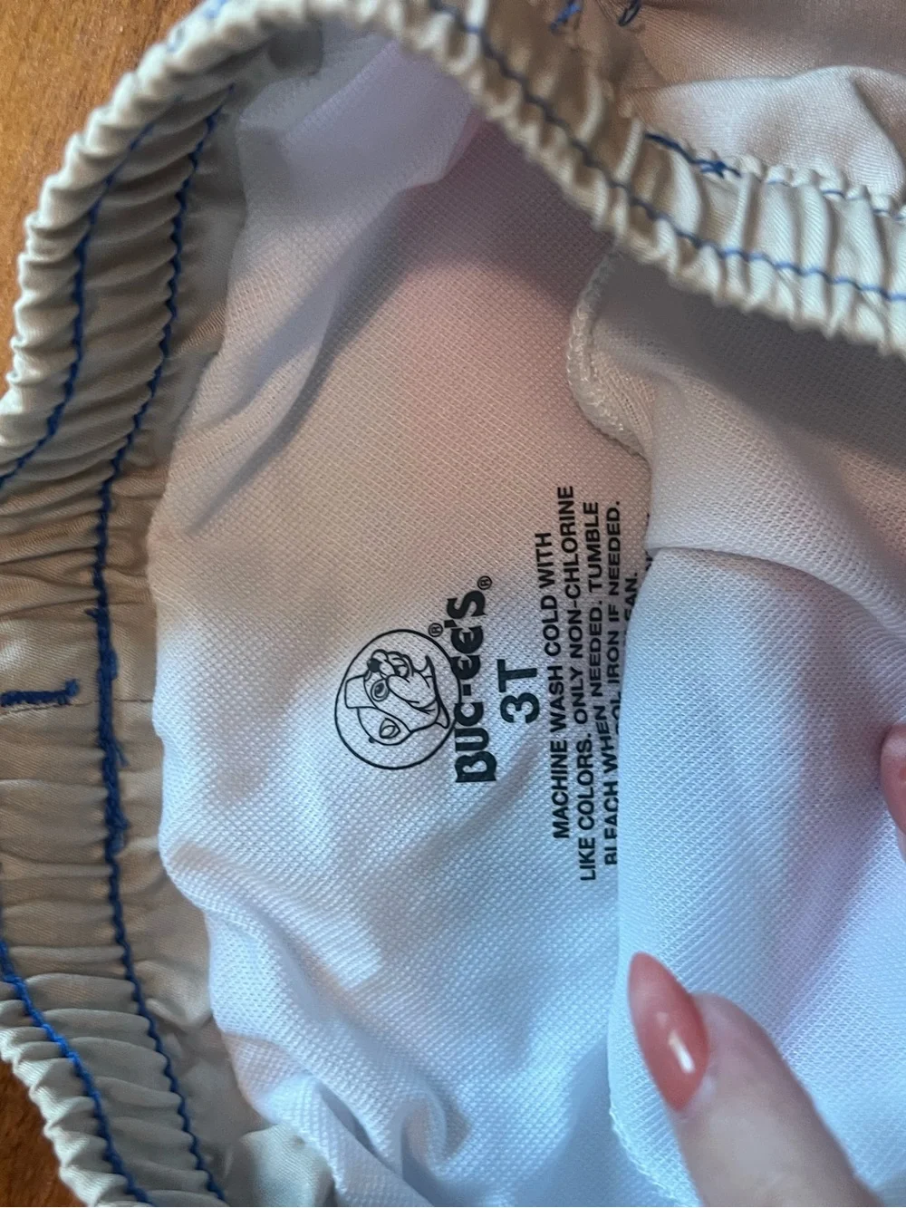 Buc-ee’s Boys Retro Stripe Swim Trunks Size 3T Blue Rainbow Board Shorts
