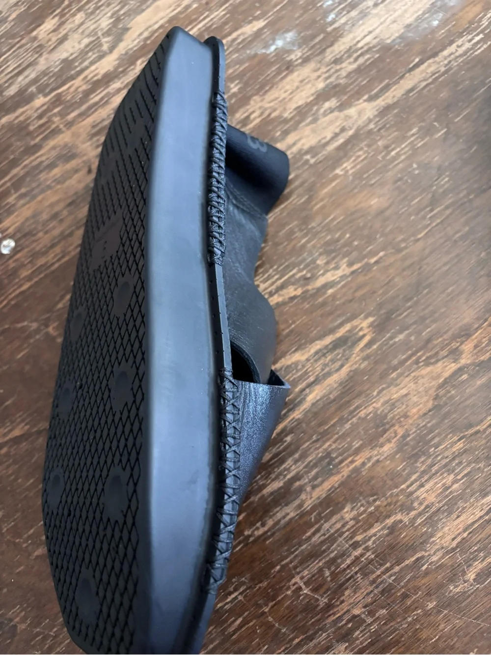 Y-3 Men's Black Leather Crisscross Sling Sandals