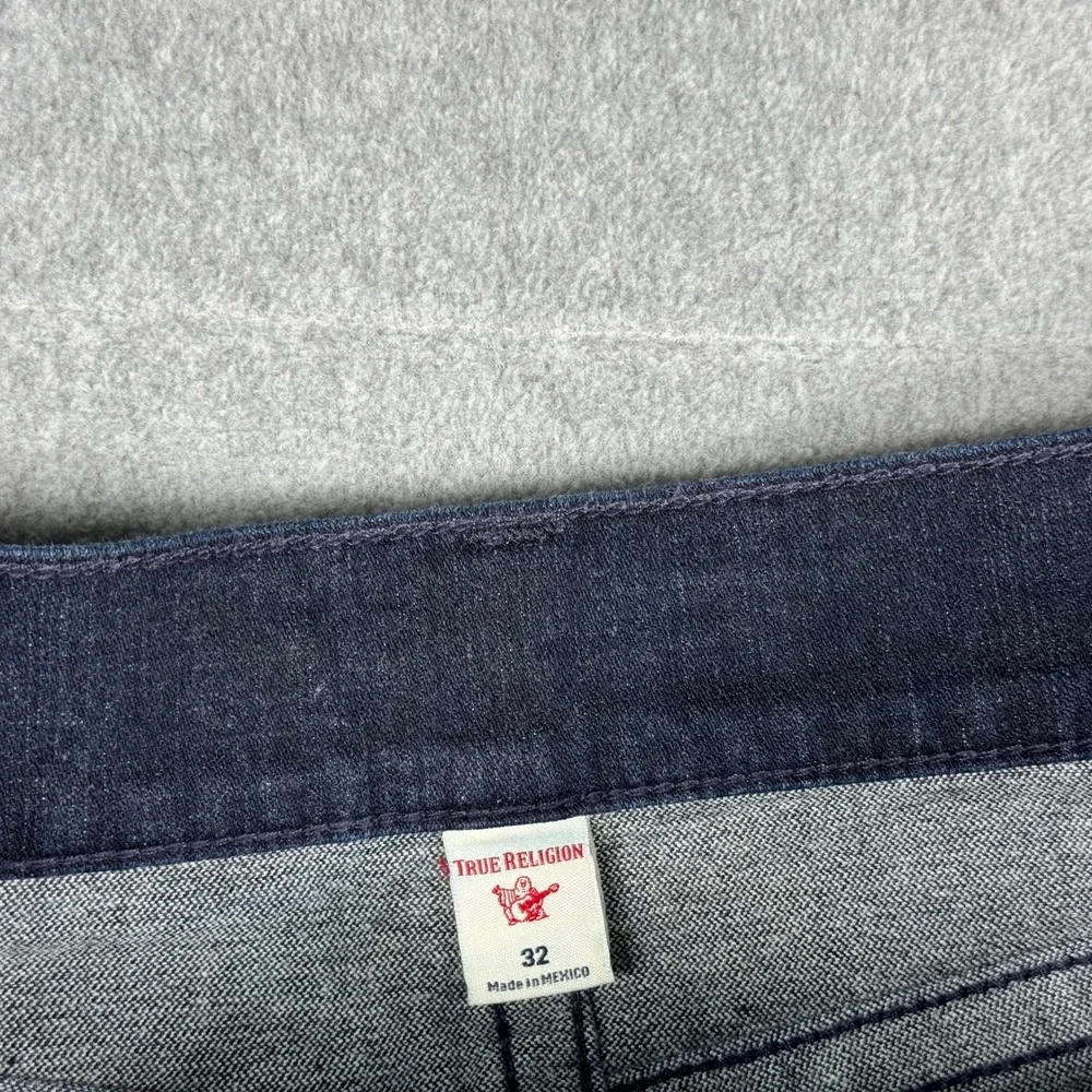 True Religion Rocco Jeans Mens 32 Fits 34x34 Dark Wash Relaxed Skinny