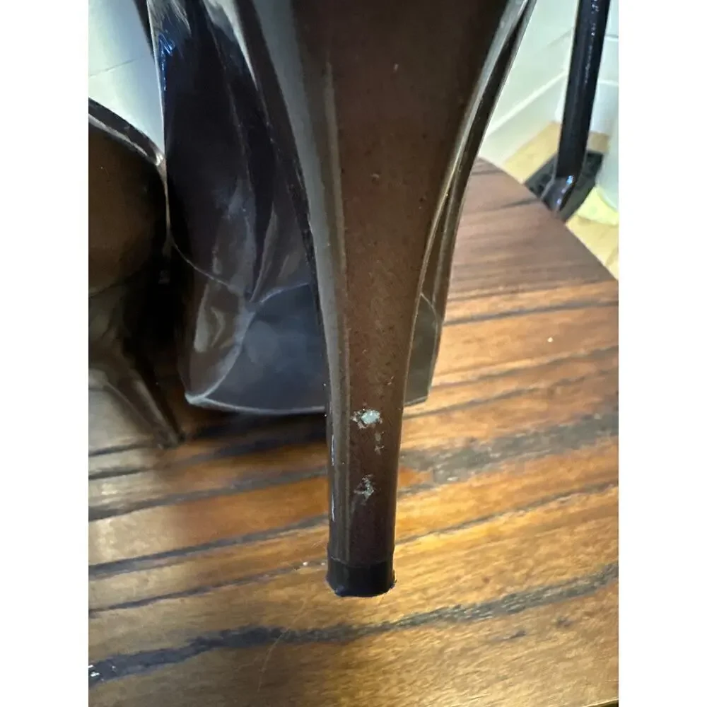 BCBG Girls Patent Leather Heels, Womens 7 1/2, Brown Patent Leather