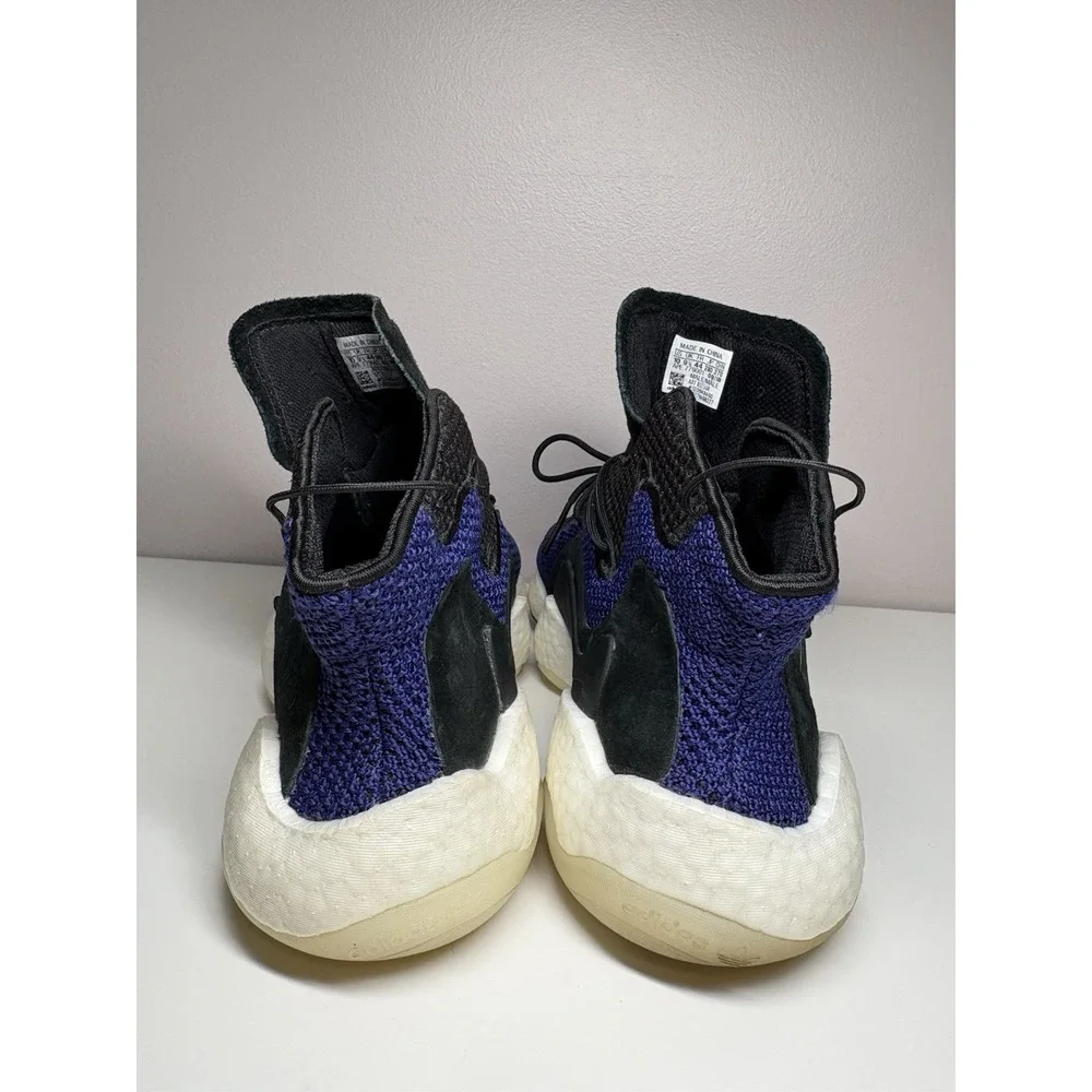 Adidas Purple & Black Crazy BYW Basketball Athletic Shoes Sneakers Men's Size 10