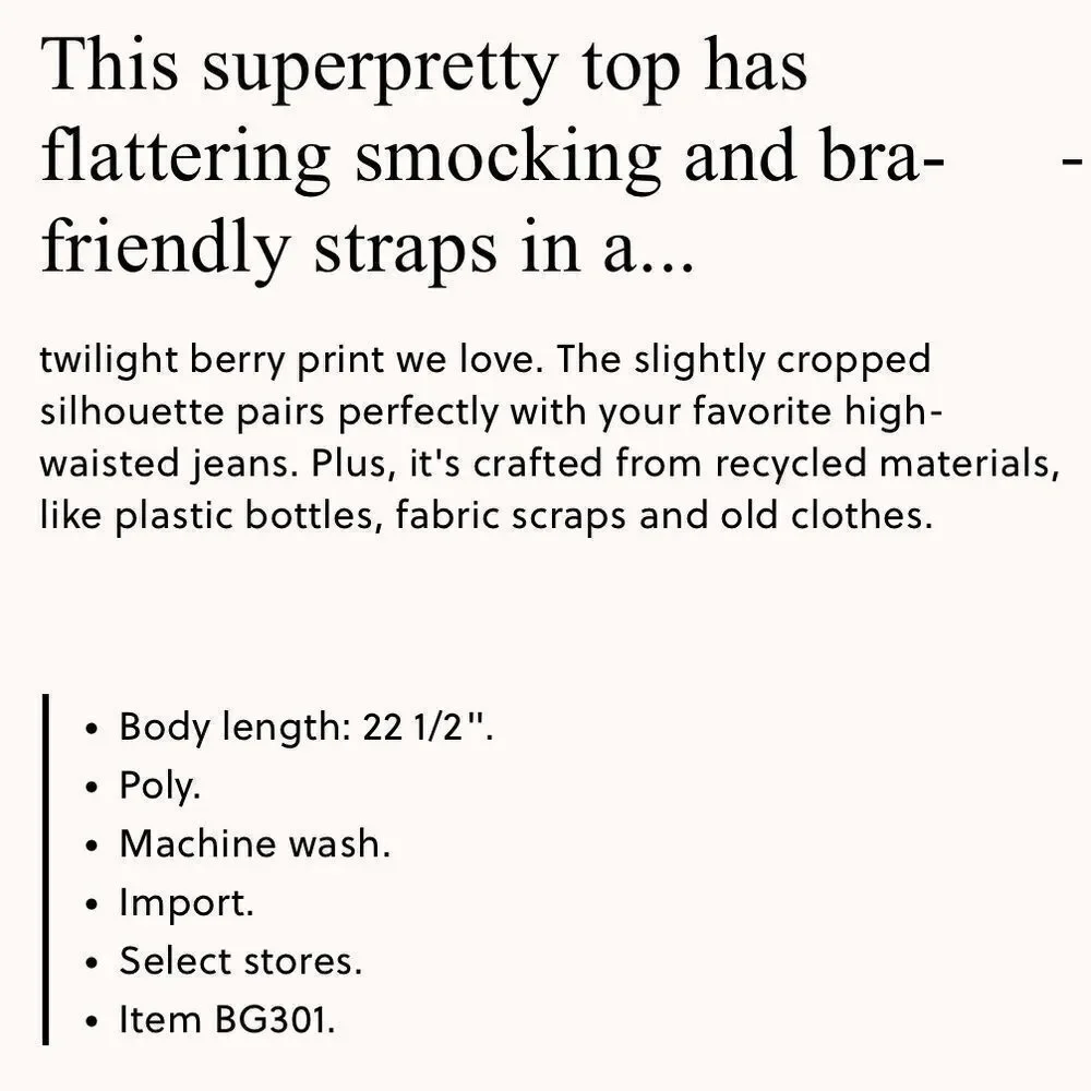 J. Crew Featherweight satin smocked tank top in twilight berry. Size L.