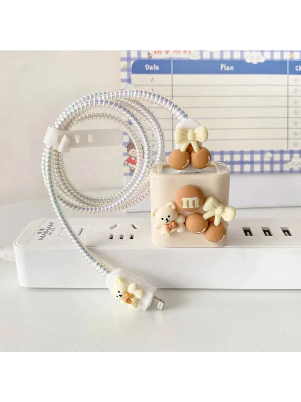 Cherry Bear Chocolate iPhone Charger Protector P25