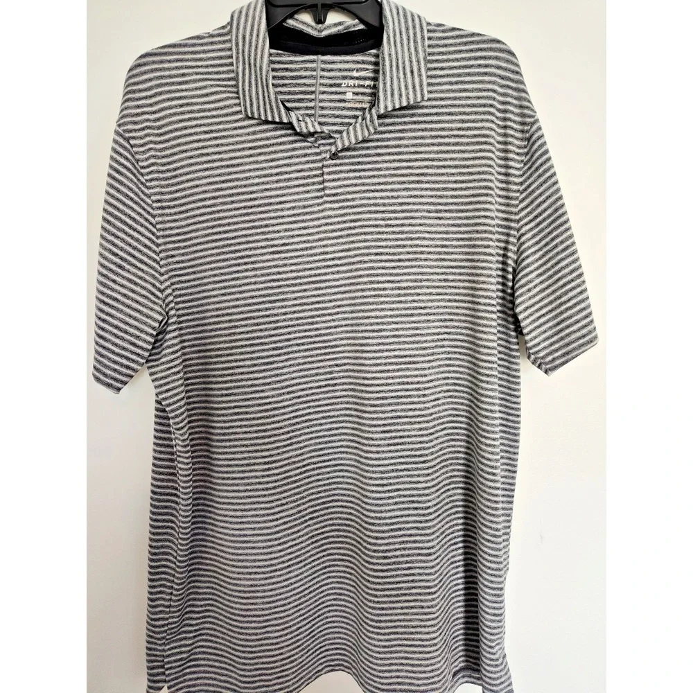 Nike‎ Dri Fit Core Stripe Golf Pro Tiger Woods Collection Lrg