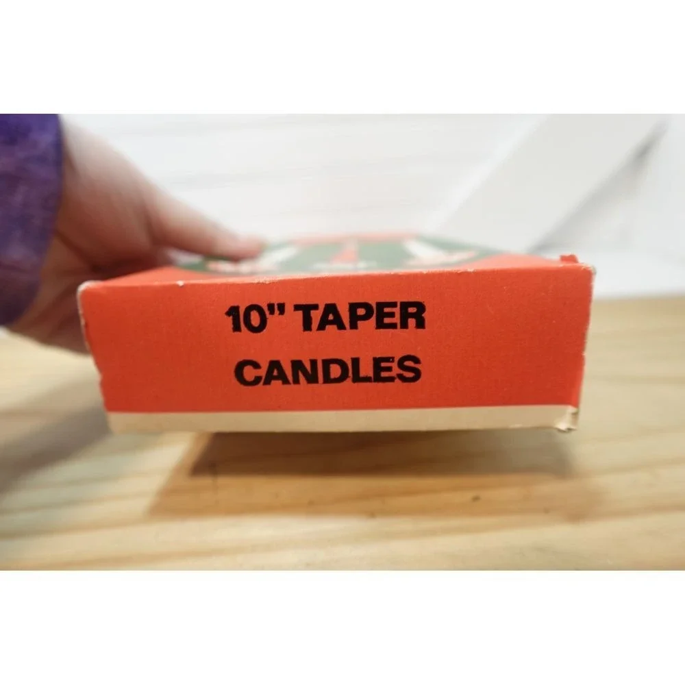 Vintage Christmas Candles‎ White 10