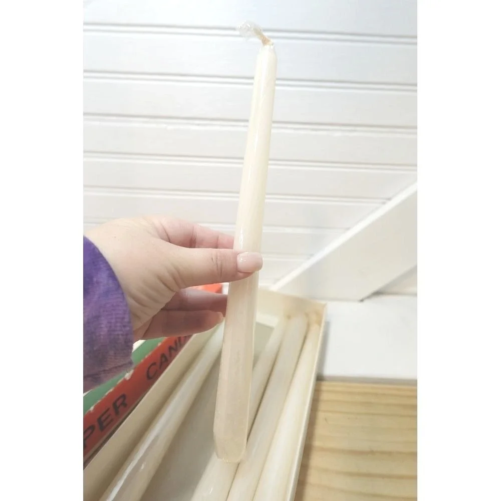 Vintage Christmas Candles‎ White 10