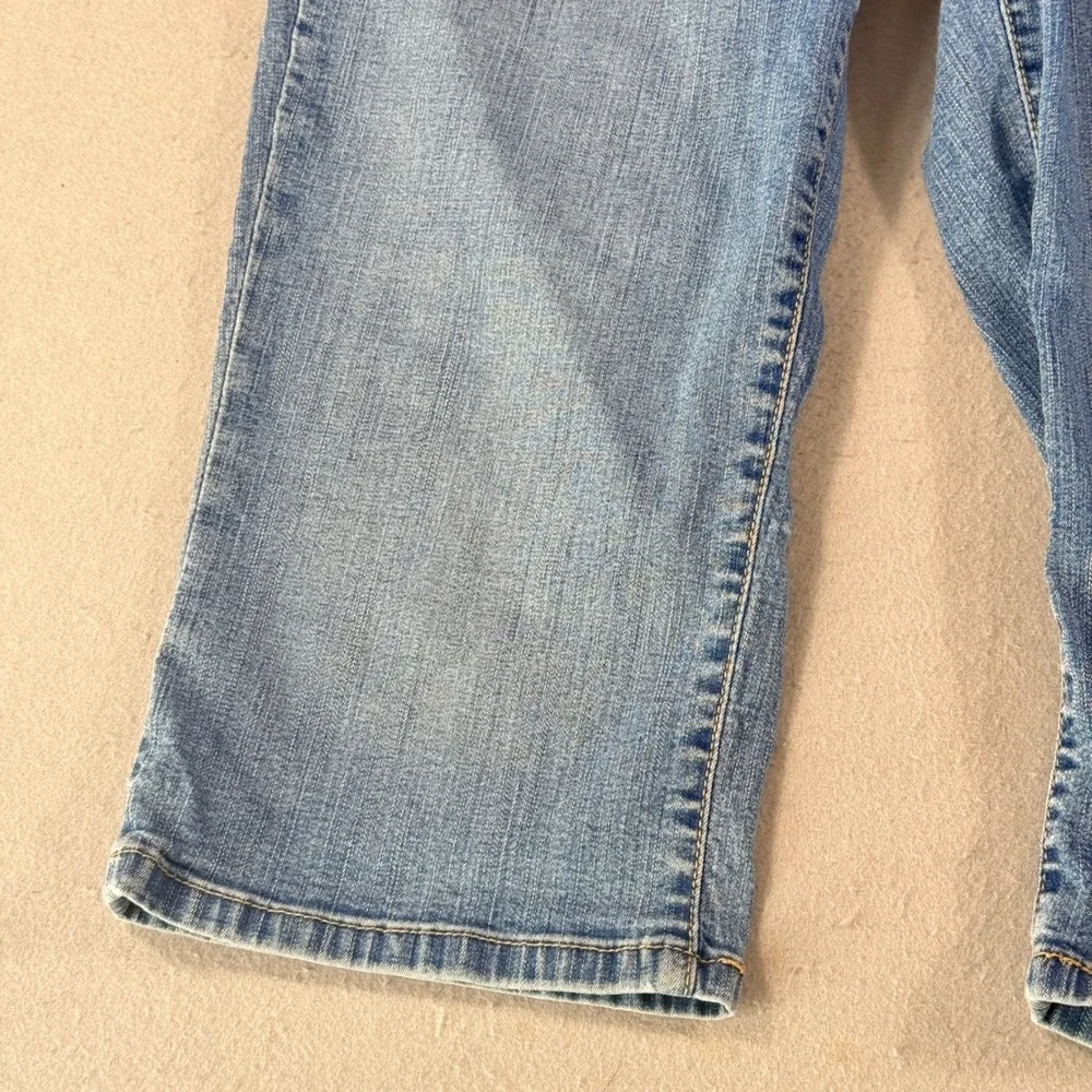 Levis 512 Perfectly Slimming Capri Jeans Men Light Wash Blue Denim Size 14 34x18