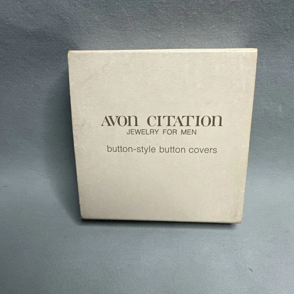 Vintage Avon Citation Button Covers Set of 4 Classic Design Gold Tone 1972