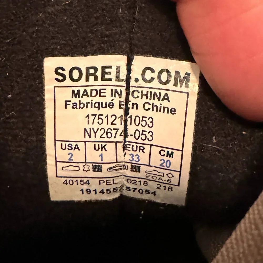 Sorel size waterproof