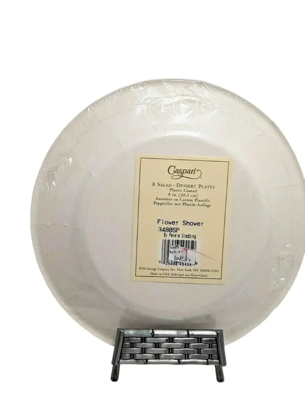 Caspari Paper Plates Luncheon 8 inch Flower Shower Wedding Floral Dessert