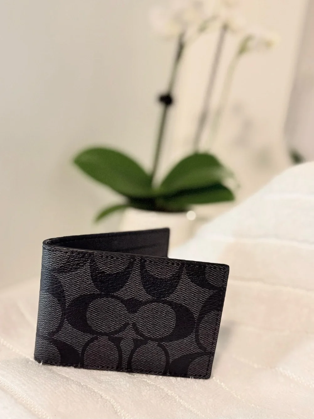Coach black leather