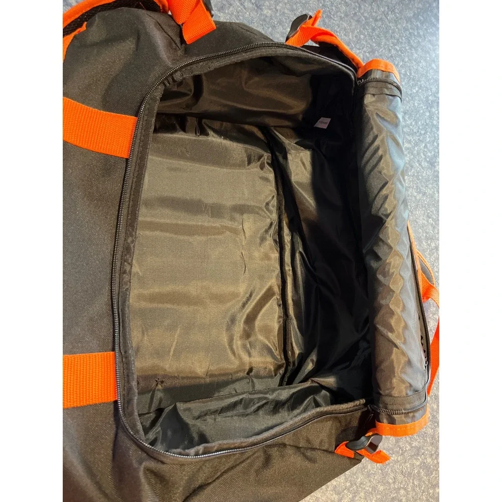 Harley-Davidson Canvas Duffle Bag / backpack Black Orange Bar & Shield Logo
