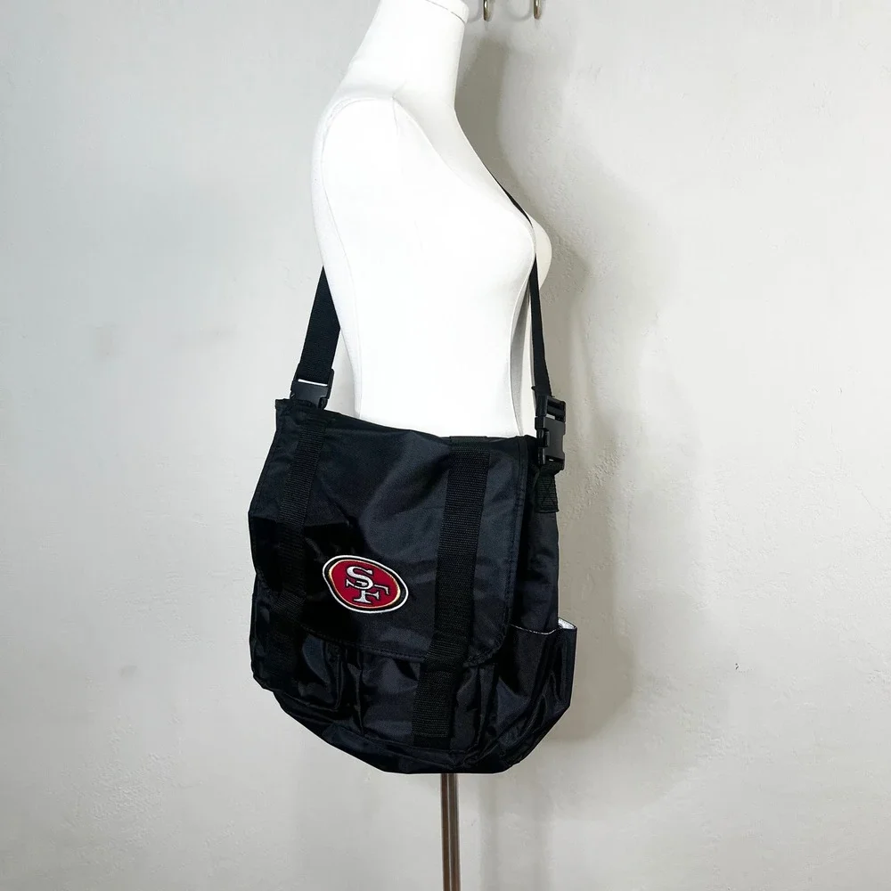 NFL San Francisco‎ SF 49ers Messenger Bag Diaper Shoulder Bag Football Fan Black