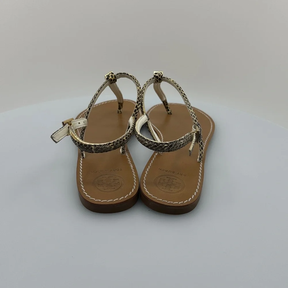 Tory Burch Black and Tan Sandals size 11