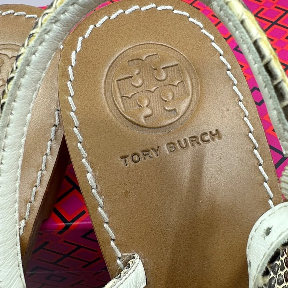 Tory Burch Black and Tan Sandals size 11