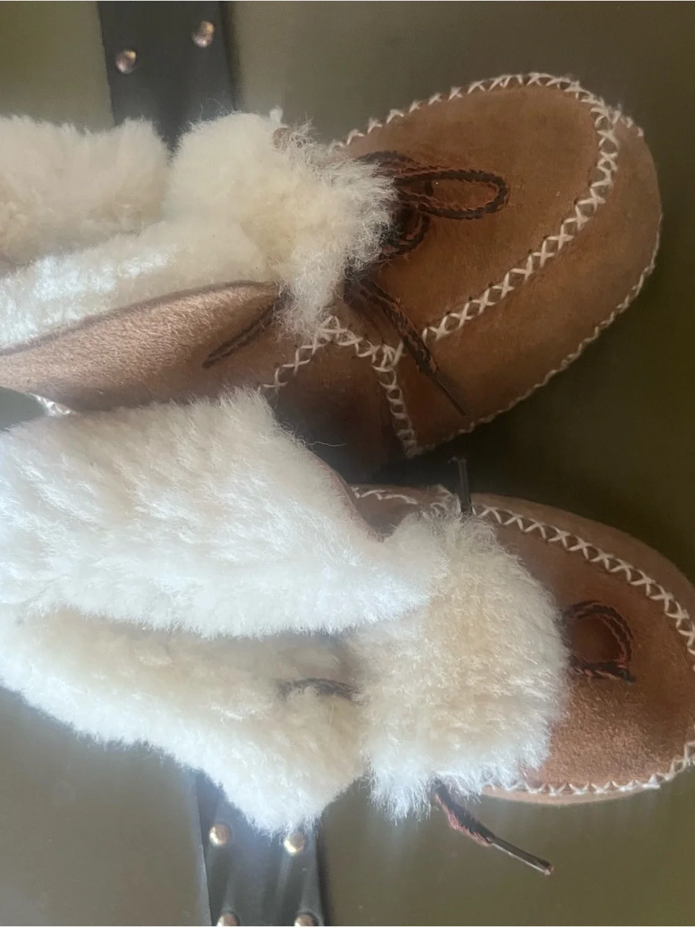 N/A brown suede