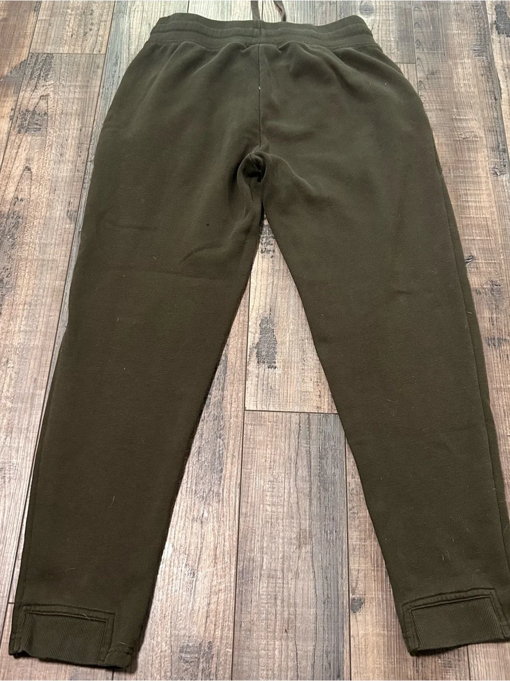 Champion Sweatpants Mens Medium Olive Green Fleece Lined Drawstring Waist Winter
