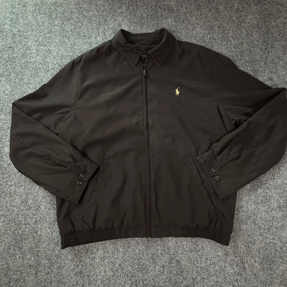 Polo Ralph Lauren Mens Bi-Swing Windbreaker Jacket Black XL NWT