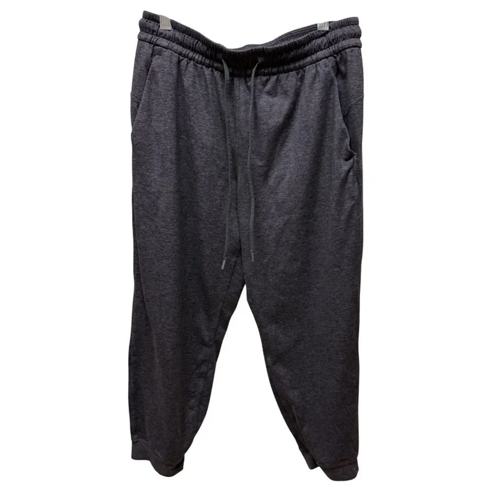 Lululemon Heathered Brown Performance Joggers Drawstring Waist Sz 6