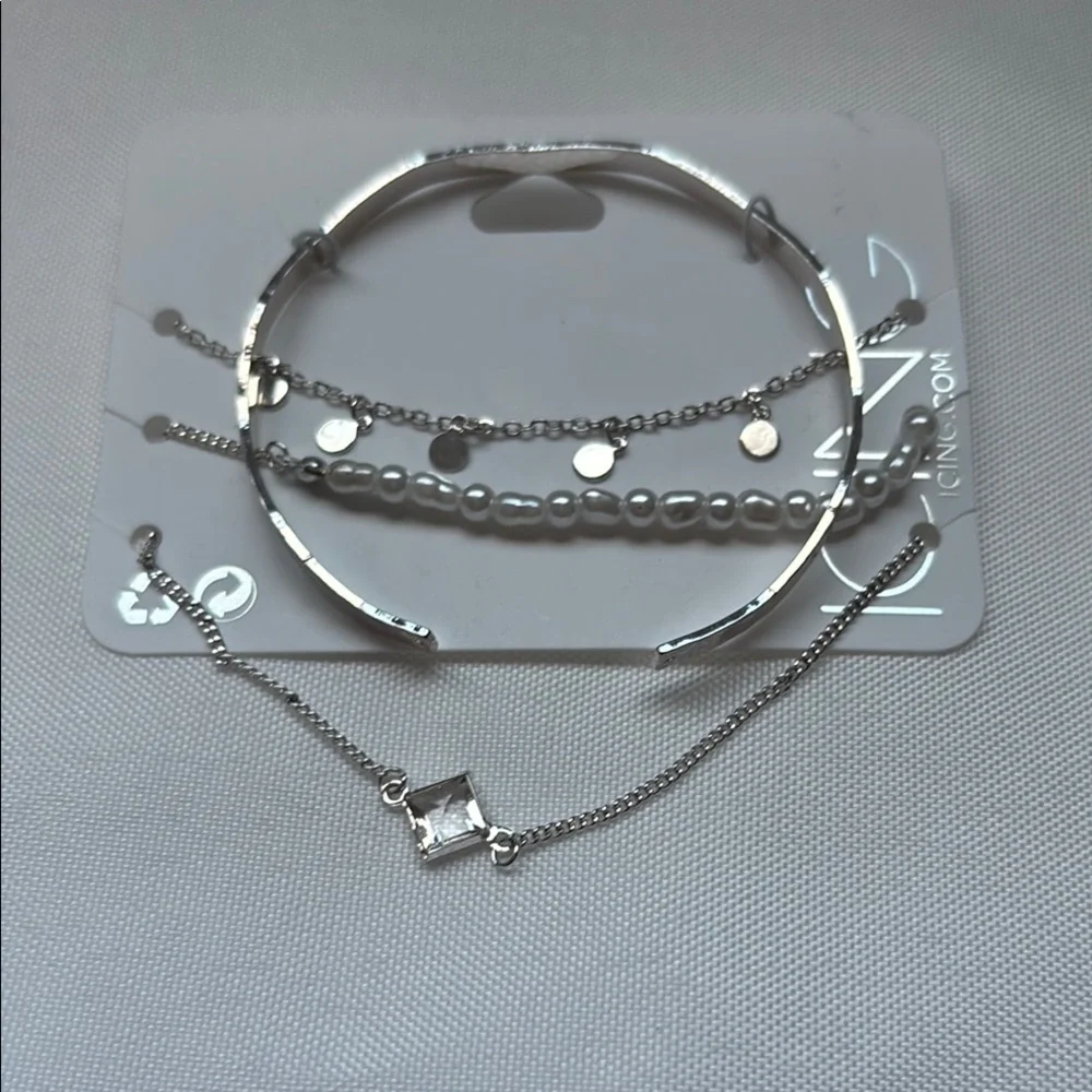 Icing Bracelet Set Silver - 4 Pack