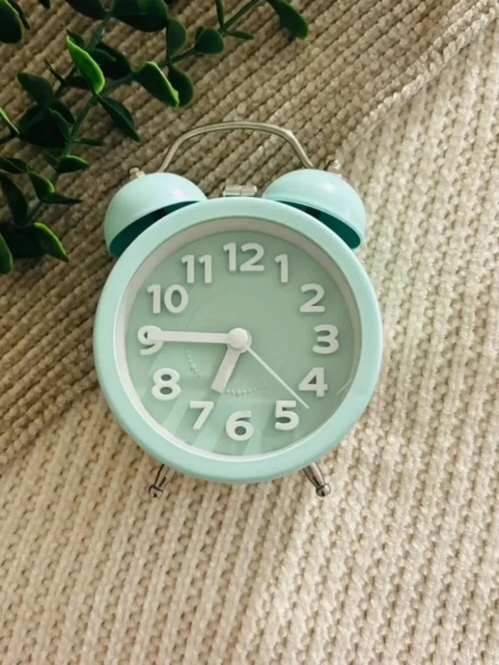 Mint Green Pilife 3” Cute Retro Twin Bell Alarm Clock