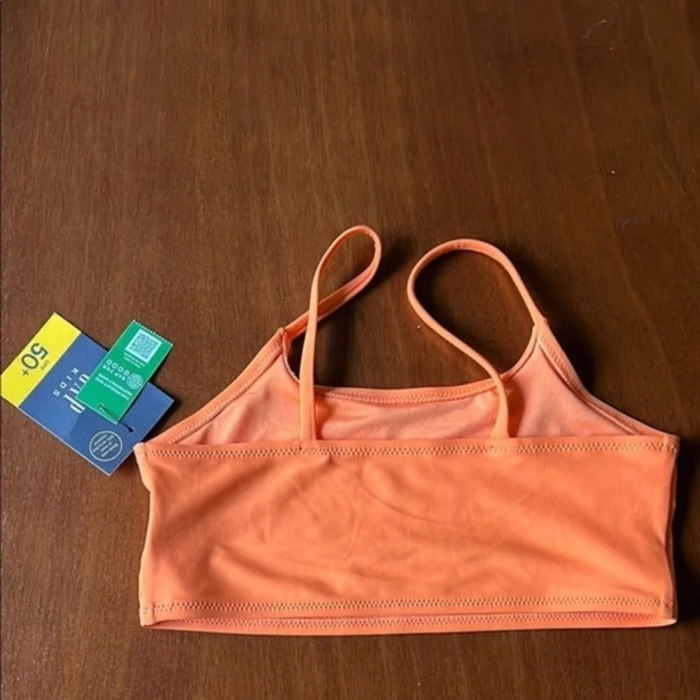 Gap Kids Girls Orange UPF 50+ Recycled Bikini Swim‎ Top Size Large NWT