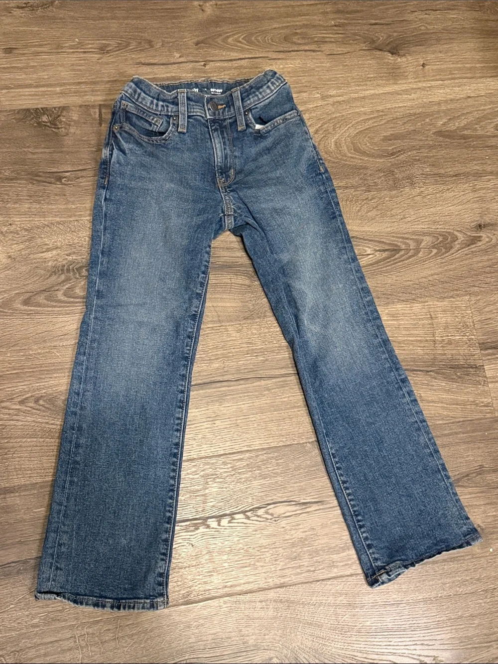Old Navy Straight-Leg Medium Blue Denim Jeans