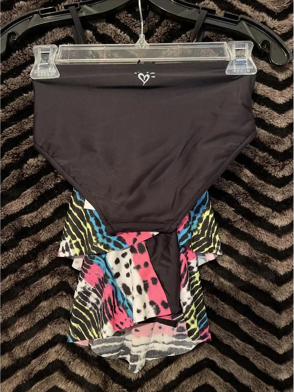 Justice Girls Size 8 Tie Dye 2 Piece Reversible Bottoms Swimsuit Set NWT! M655