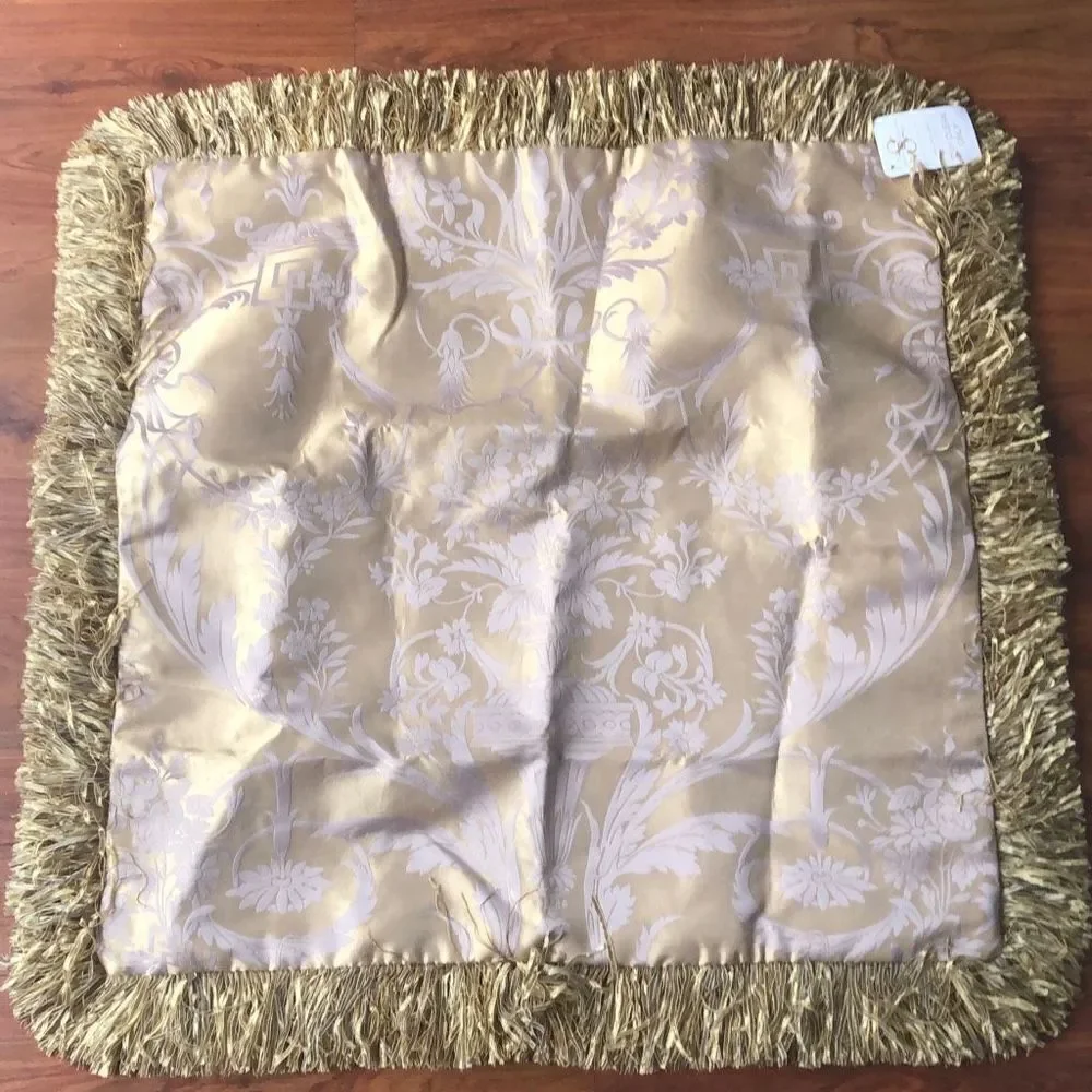 NEW Sweet dreams Neiman Marcus. Extra large, pillow, sham, gold fringe. ￼